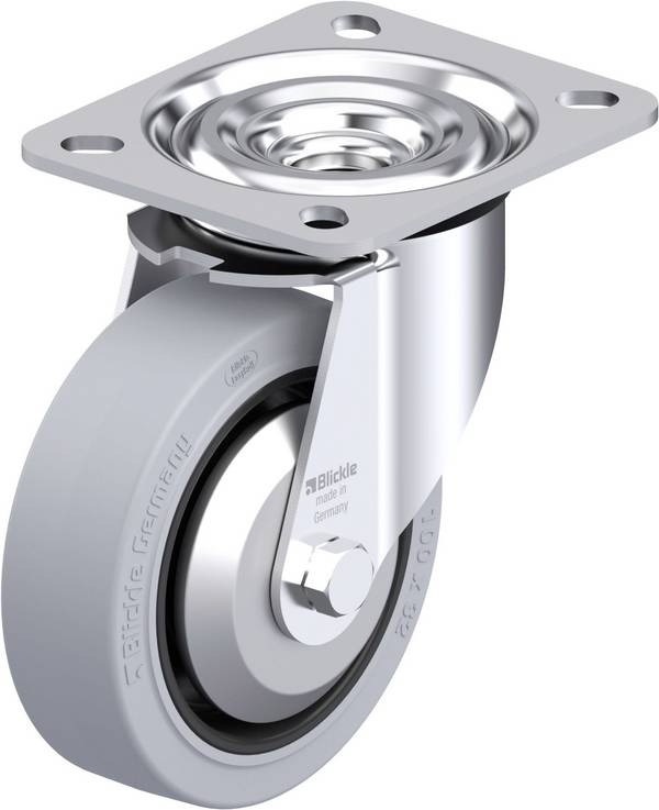 Blickle L-POEV 100KAD-SG-FA Plaatstalen zwenkwiel Wieldiameter: 100 mm Draagvermogen (max.): 200 kg 1 stuk(s)