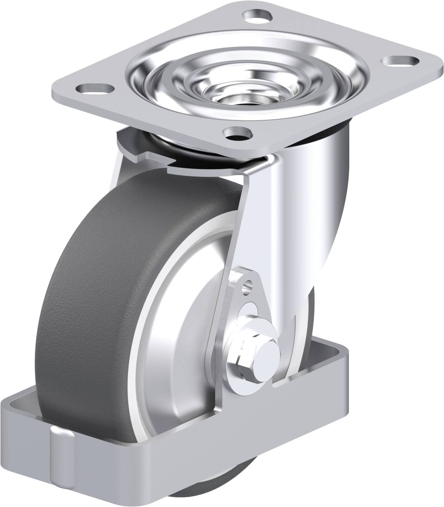 Blickle L-POTH 100KA-FA-FS Plaatstalen zwenkwiel Wieldiameter: 100 mm Draagvermogen (max.): 250 kg 1 stuk(s)