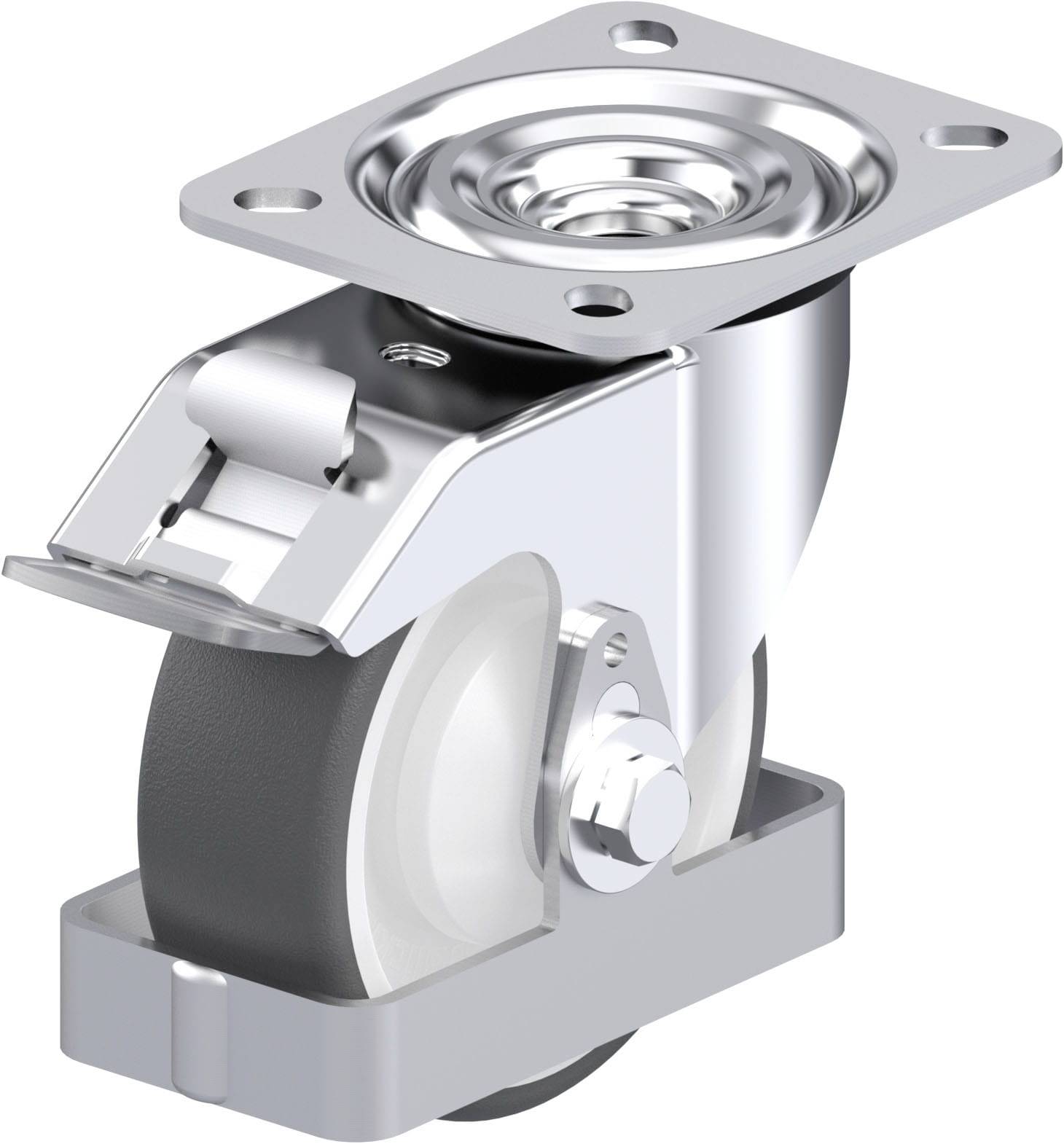Blickle L-POTH 100KA-FI-FS Plaatstalen zwenkwiel Wieldiameter: 100 mm Draagvermogen (max.): 250 kg 1 stuk(s)
