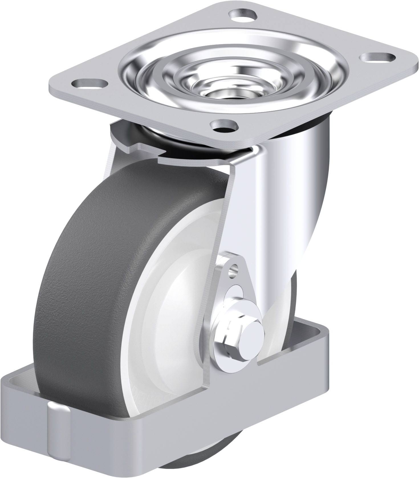 Blickle L-POTH 100KA-FS Plaatstalen zwenkwiel Wieldiameter: 100 mm Draagvermogen (max.): 250 kg 1 stuk(s)