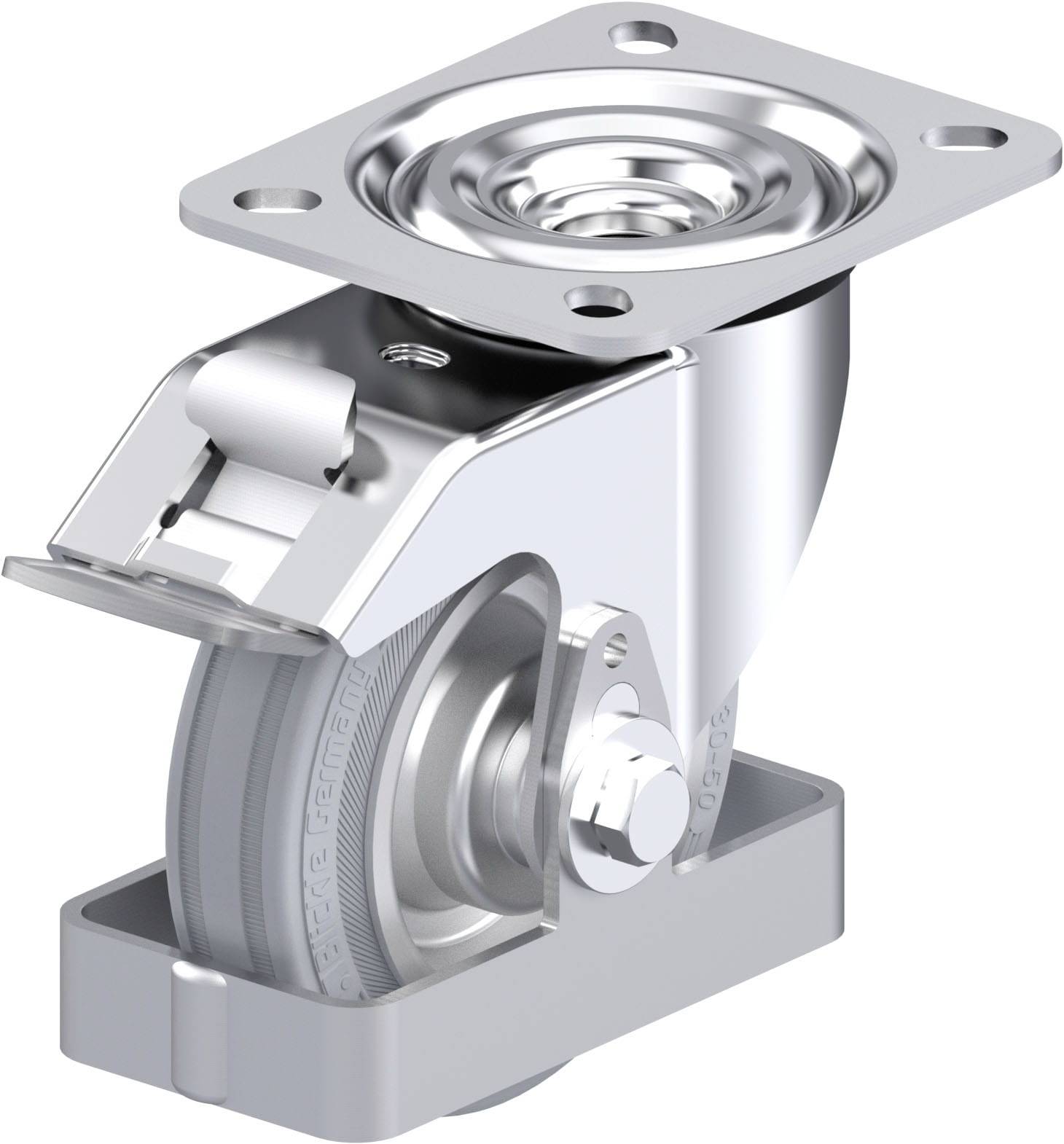 Blickle L-RD 100R-FI-VLI-FS Plaatstalen zwenkwiel Wieldiameter: 100 mm Draagvermogen (max.): 100 kg 1 stuk(s)