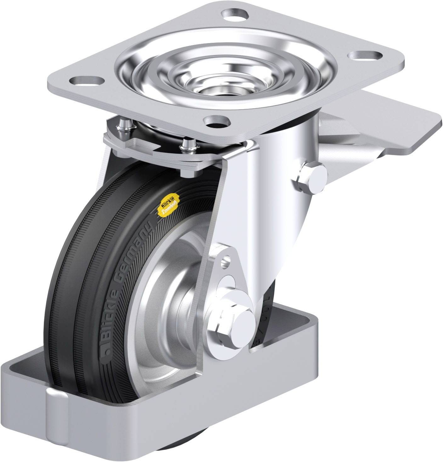 Blickle L-RD 100R-ST-FS Plaatstalen zwenkwiel Wieldiameter: 100 mm Draagvermogen (max.): 100 kg 1 stuk(s)