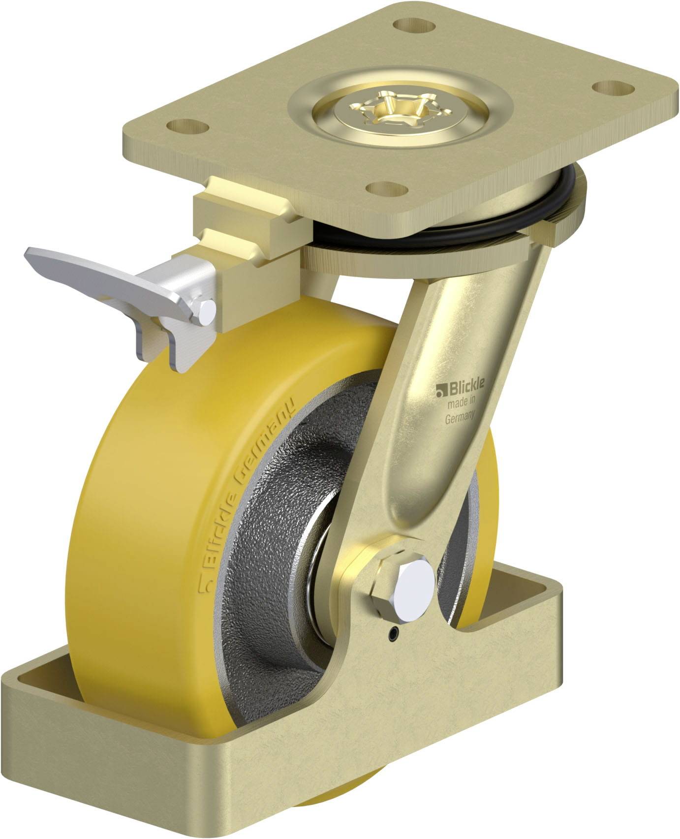 Blickle LS-GTH 150K-RI4-FS Zwenkwiel met hoog draagvermogen Wieldiameter: 150 mm Draagvermogen (max.): 800 kg 1 stuk(s)