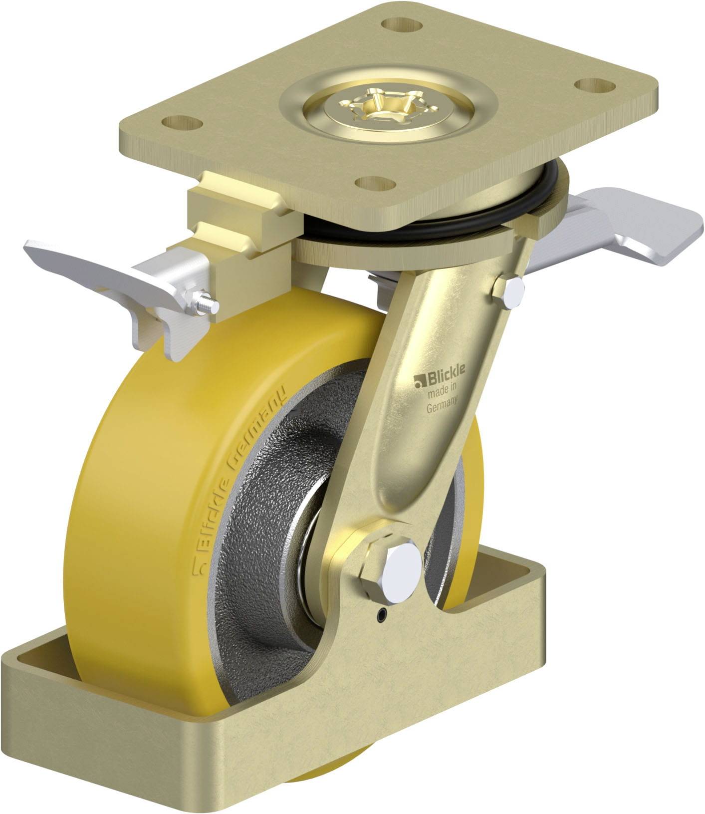 Blickle LS-GTH 150K-ST-RI4-FS Zwenkwiel met hoog draagvermogen Wieldiameter: 150 mm Draagvermogen (max.): 800 kg 1 stuk(s)
