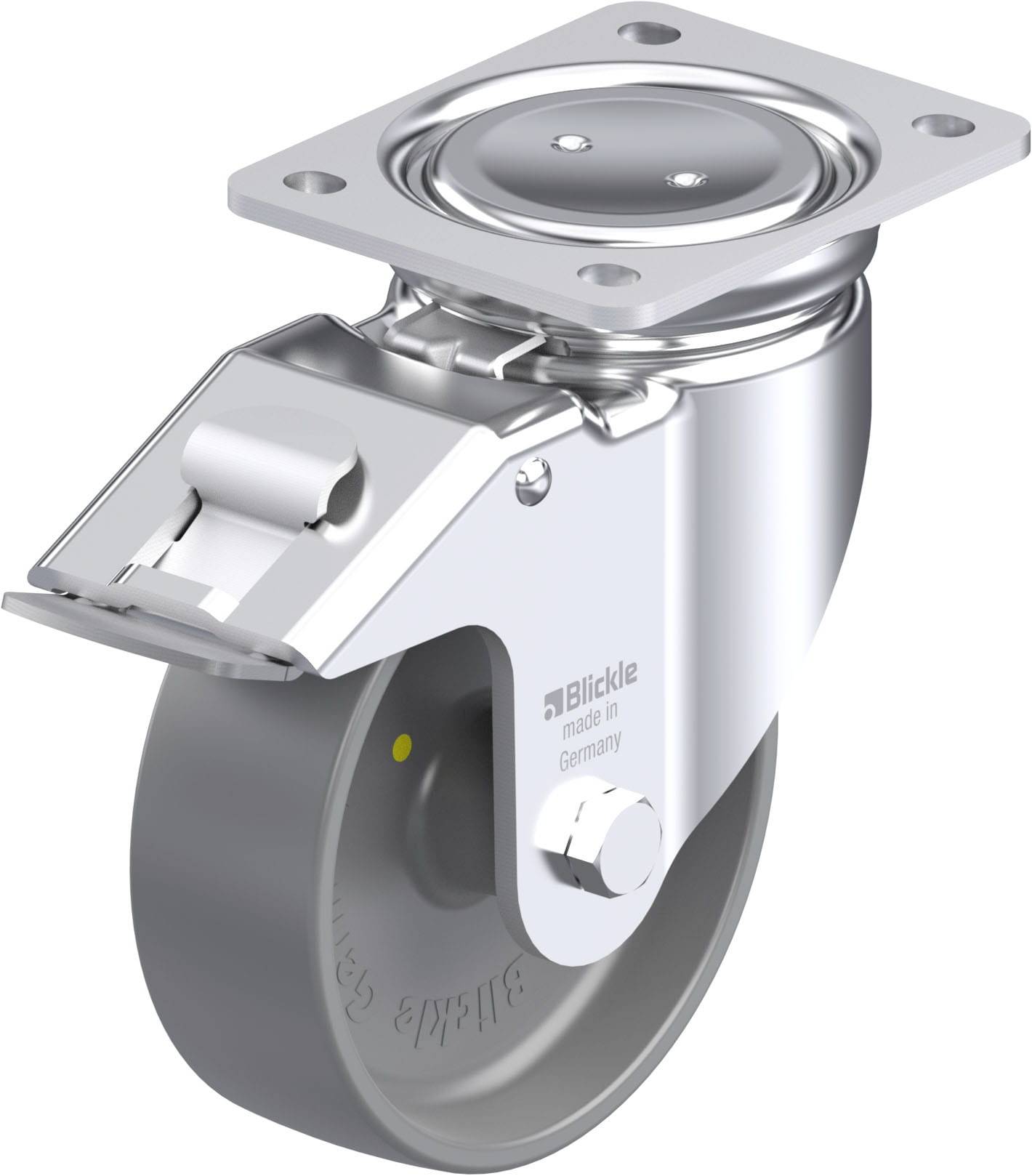 Blickle LUH-PO 150G-FI-ELS Plaatstalen zwenkwiel Wieldiameter: 150 mm Draagvermogen (max.): 400 kg 1 stuk(s)