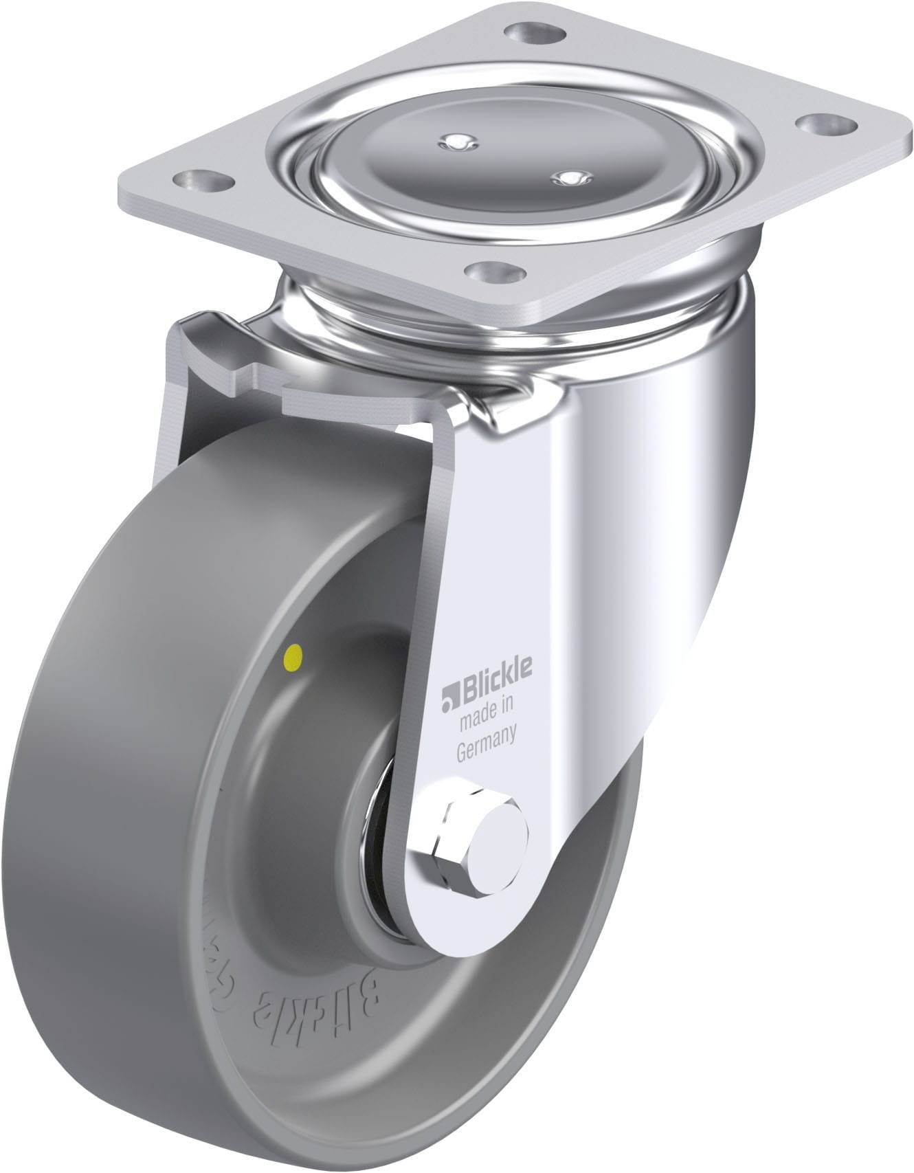 Blickle LUH-PO 150K-ELS Plaatstalen zwenkwiel Wieldiameter: 150 mm Draagvermogen (max.): 400 kg 1 stuk(s)