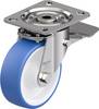 Blickle LX-POTHS 100XR-ST RVS zwenkwiel Wieldiameter: 100 mm Draagvermogen (max.): 200 kg 1 stuk(s)