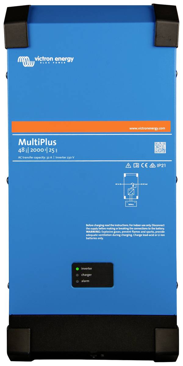 Victron Energy Multiplus 48/2000/25-32 230V VE.Bus Omvormer 2000 W 48 V - 230 V Geïntegreerde laadregelaar