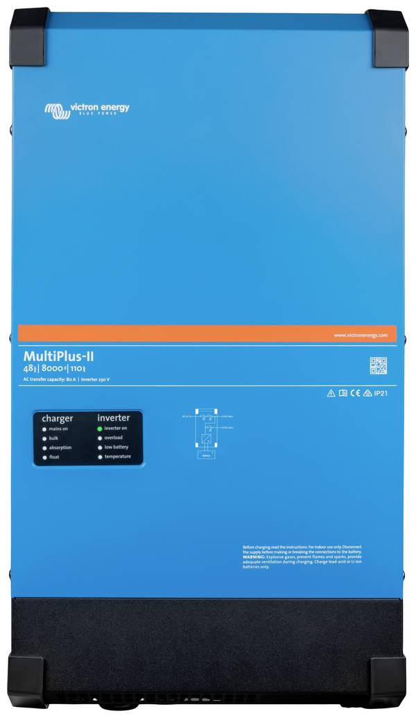 Victron Energy MultiPlus-II 48/8000/110-100/100 230V Omvormer 8000 W 48 V - 230 V Geïntegreerde laadregelaar