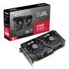 Asustek Computer AMD Radeon RX 7600 XT Videokaart Dual OC Edition 16 GB GDDR6-RAM PCIe x16 HDMI, DisplayPort