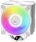 CPU-koeler met grote ventilator, verlicht in regenboogkleuren. Merklogo 'Arctic' in het midden.