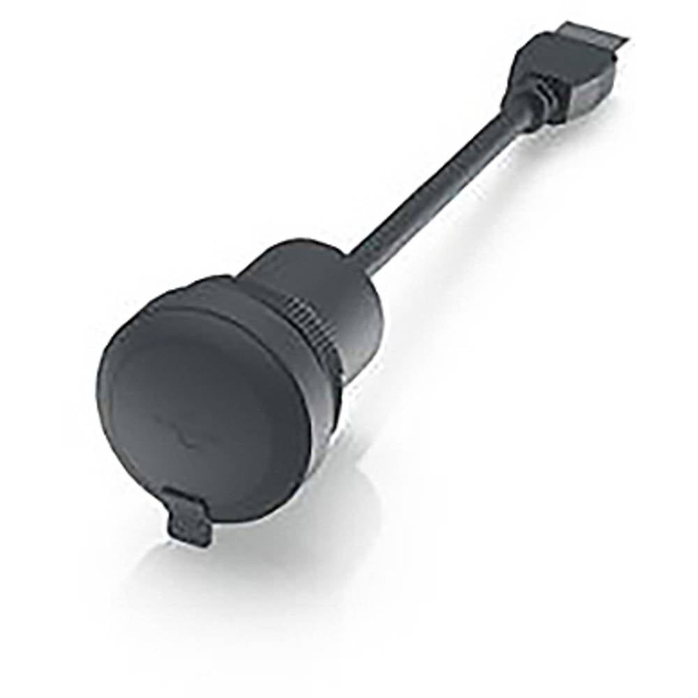 RAMO 22 F, USB, rond, frontring zwart, USB 3.0 type A met kabel 55 cm. Adapter RAMO 22 F 1.10.099.002/0011 RAFI 1 stuk(s)