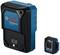 Het beeld toont een blauw-zwart Bosch Professional GCA 30-42 gereedschapsapparaat met een bijpassend kleiner accessoire.