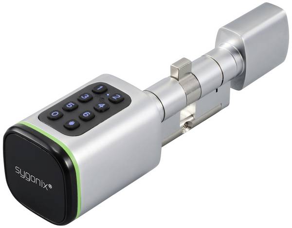 Sygonix SY-6121660 Veiligheidscilinder   3 V/DC  Geschikt voor Bluetooth, Met verlicht toetsenbord