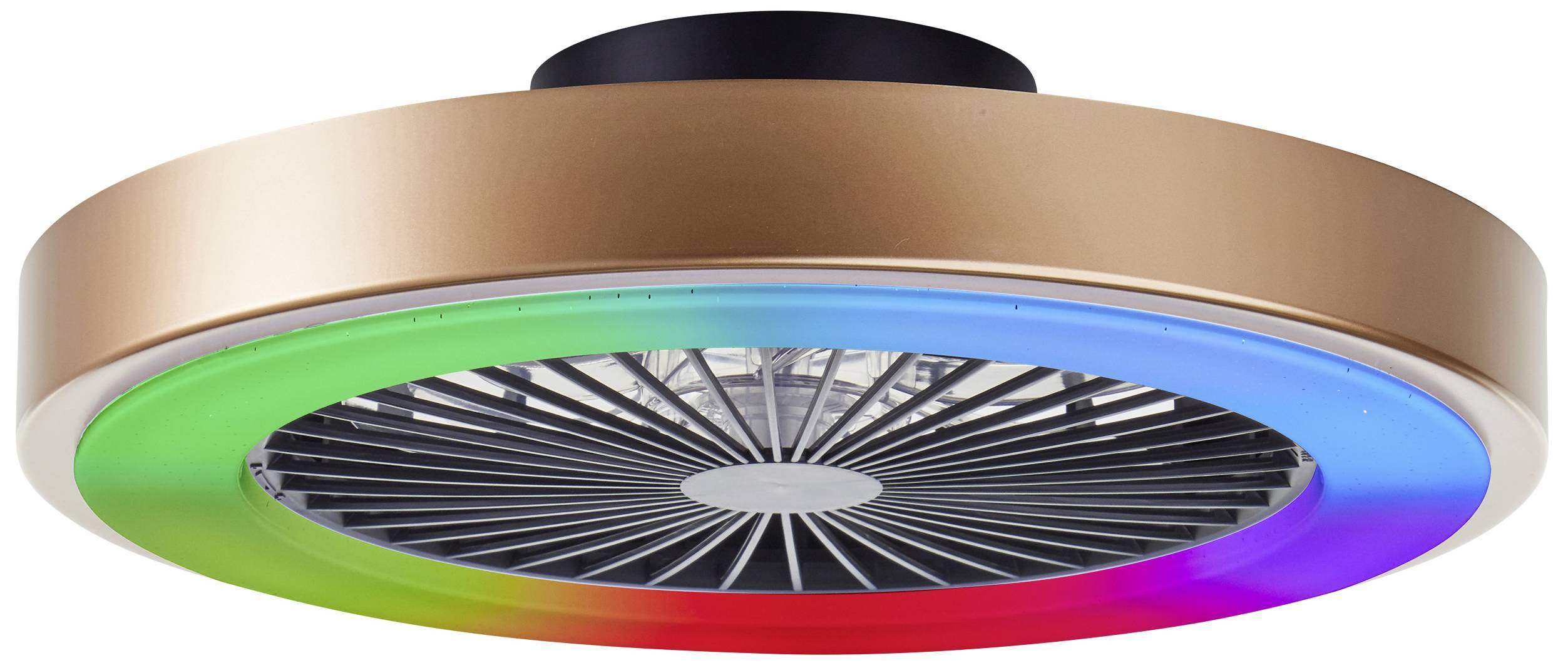 Brilliant G60060/86 Slimline LED-plafondlamp met ventilator LED-module LED 40 W Zwart, Goud