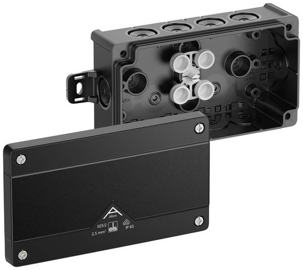 Spelsberg Abox 025/2 AB-L/sw Aftakkast (l x b x h) 87 x 152 x 52 mm Zwart IP66 1 stuk(s)