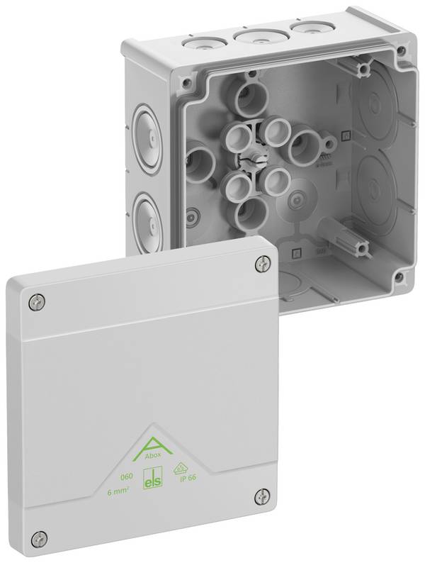Spelsberg Abox 060-L Aftakkast (l x b x h) 127 x 127 x 70 mm Grijs IP66 1 stuk(s)