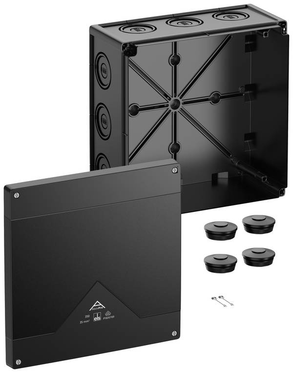 Spelsberg Abox Pro 350-L/sw Aftakkast (l x b x h) 252 x 252 x 120 mm Zwart IP66, IP67, IP69 1 stuk(s)