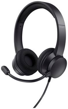 Trust HS-260 Over Ear headset  Kabel Stereo Zwart Ruisonderdrukking (microfoon) Headset, Volumeregeling, Microfoon uitschakelbaar (mute) Computer