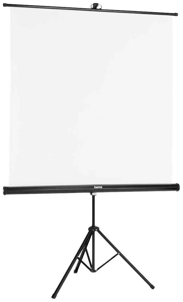 Canvas op een driepootstatief, ideaal voor presentaties of filmvertoningen.