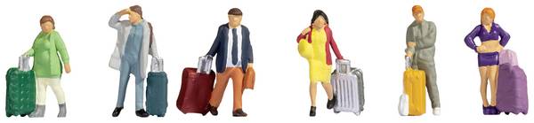 NOCH 15223 H0 Reizigers figuren Geverfd, Staand