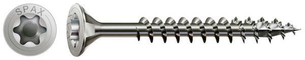 SPAX 1197000500803 R 88091 Senkkopf T-STAR Verzonken houtschroef 5 mm 80 mm T-STAR plus    RVS A2 100 stuk(s)