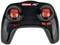 Zwarte RC-controller met twee joysticks en rode knoppen, geschikt voor Carrera bestuurbare auto's.