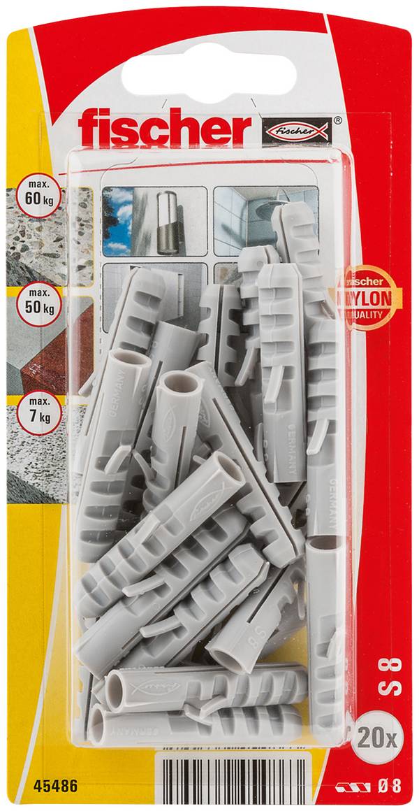 Fischer 045486 S 8 K NV Plug 40 mm  1 set(s)
