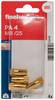 Fischer 503786 PA 4 M8/25 K NV Messingplug 25 mm 1 set(s)