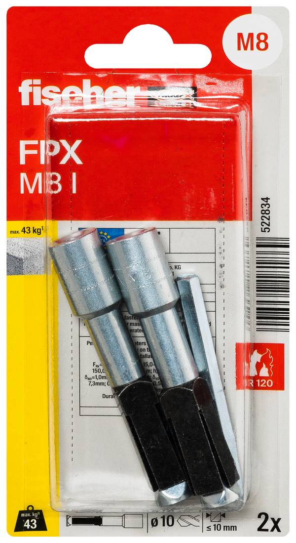 Fischer 522834 FPX M8 I K NV Gasbetonanker   1 set(s)