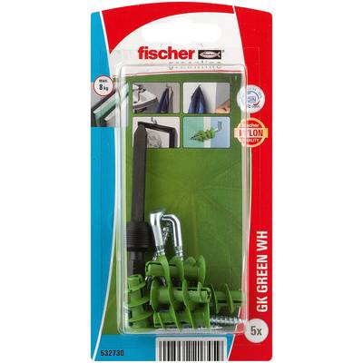 Pak Fischer GK Green WH wandankers met schroeven, 5-delig setje, max 8 kg