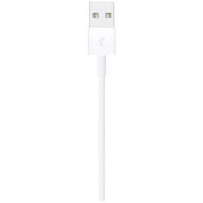 Een wit USB-kabel met een standaard USB-stekker, geschikt voor het opladen of synchroniseren van apparaten.