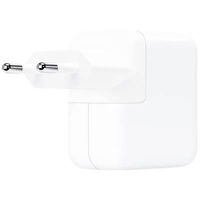 Een wit oplader met Europese stekker voor elektronische apparaten.