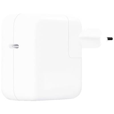Wit oplader met afgeronde hoeken en een geïntegreerde, uitklapbare stekker. Geschikt voor elektronische apparaten.