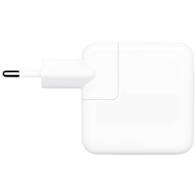 Wit stopcontact-voedingsadapter met afneembaar snoer, geschikt voor het opladen van elektronische apparaten. Ideaal voor reizen of dagelijks gebruik.