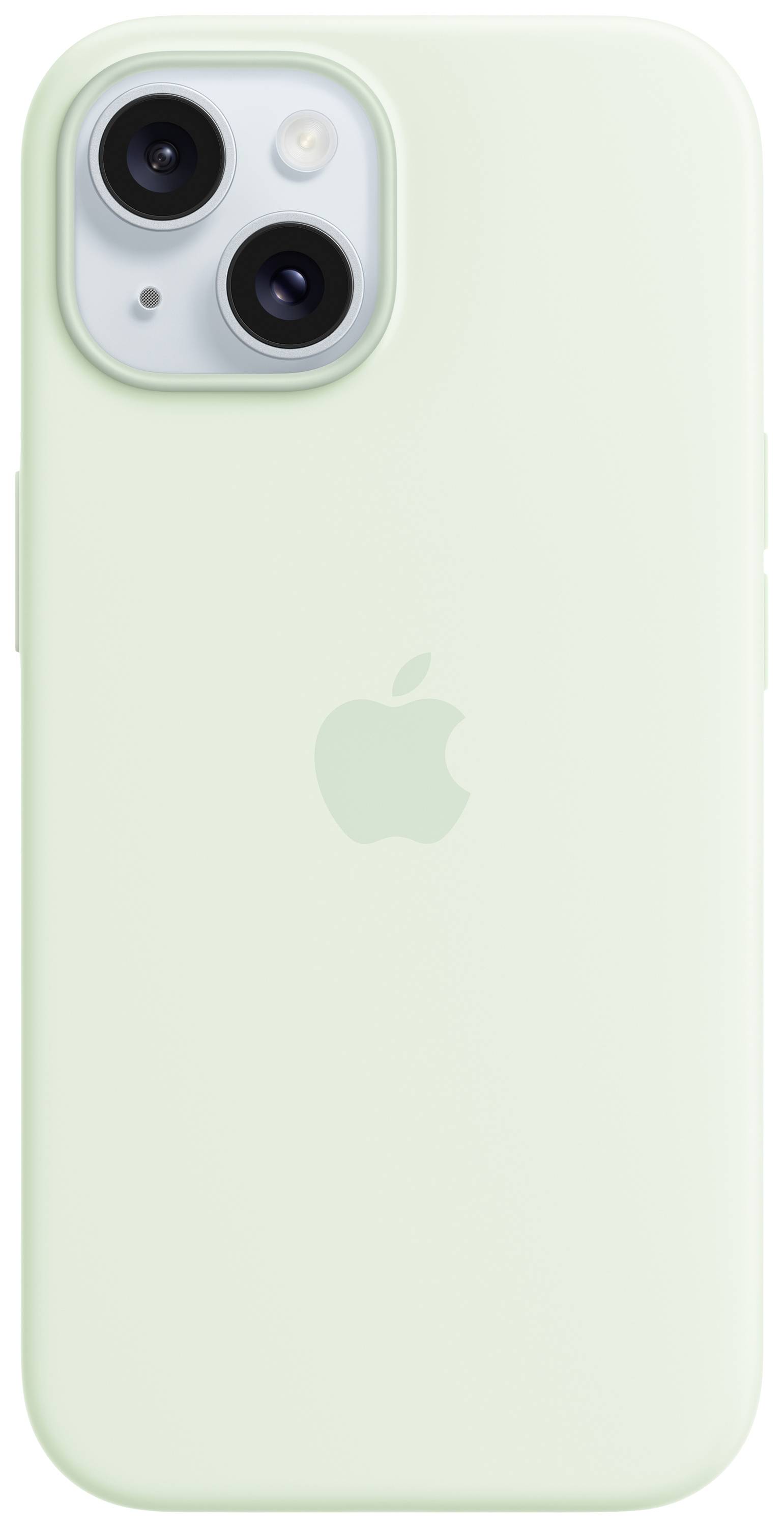 Apple Silicon Case MagSafe Backcover Apple iPhone 15 Lichtmunt Inductieve lading, Stootbestendig