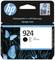 HP printerpatroonverpakking met blauwe vlinders, toont modelnummer 924 en de kleur Zwart.