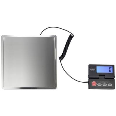 Digitale keukenweegschaal met roestvrijstalen platform en afneembaar lcd-scherm, toont '0' aan. Ideaal voor het nauwkeurig afwegen van ingrediënten.