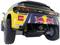 Rallyauto met gele lak en sponsorlogo's, waaronder 'Red Bull' en 'BF Goodrich'. Lucas Oil en startnummer 7 zijn zichtbaar.