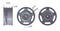 Technische tekening van een wiel met afmetingen: diameter 60 mm, geboorde diameter 4 mm, breedte 35 mm, afstand 12 mm en 29 mm.
