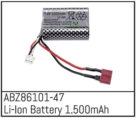 Absima Li-ion accupack 7.4 V 1500 mAh Aantal cellen: 3 T-bussen