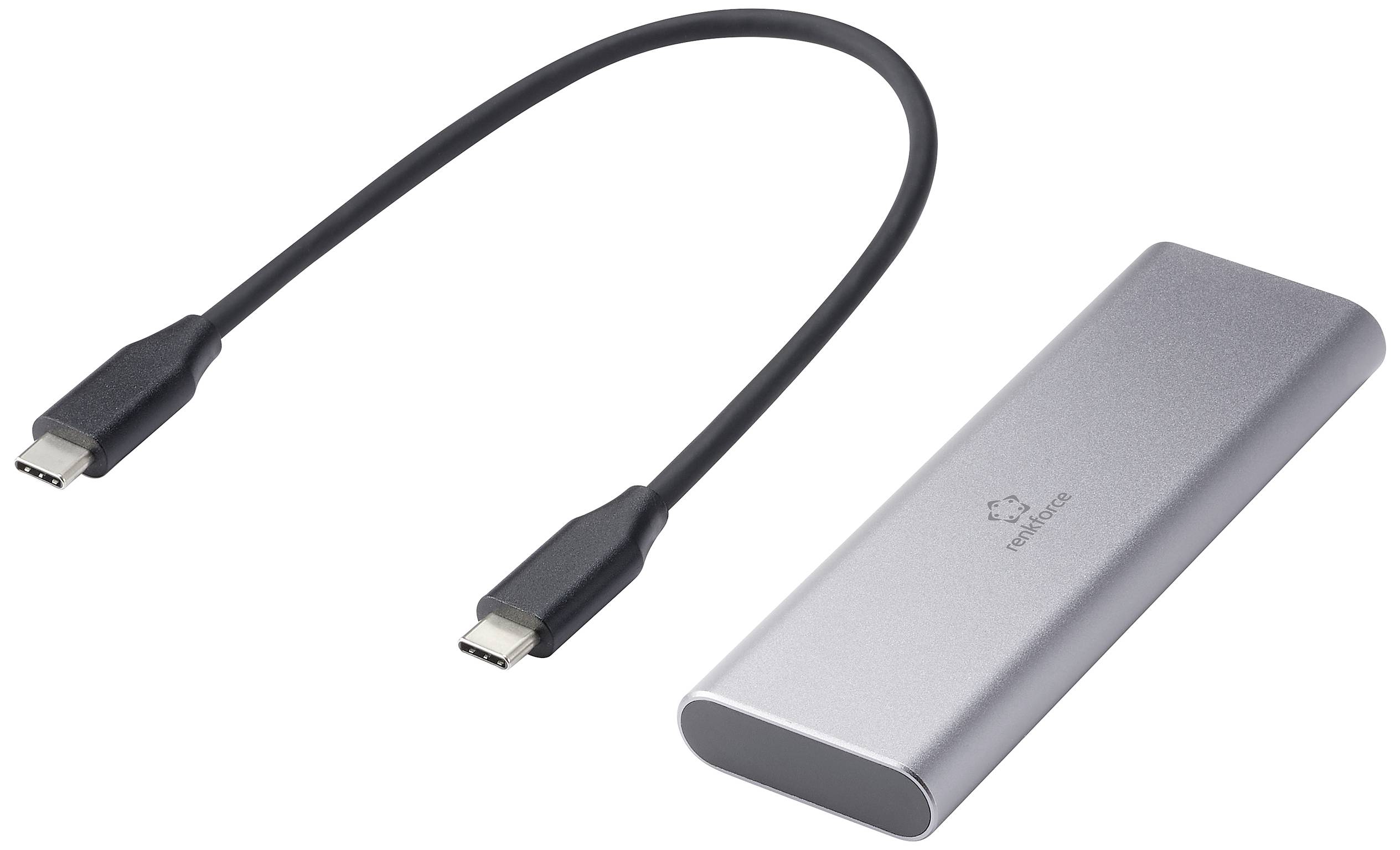 Renkforce RF-ENC-600 M.2 SSD-behuizing 2230, 2242, 2260, 2280 USB-C 3.2 Gen 2