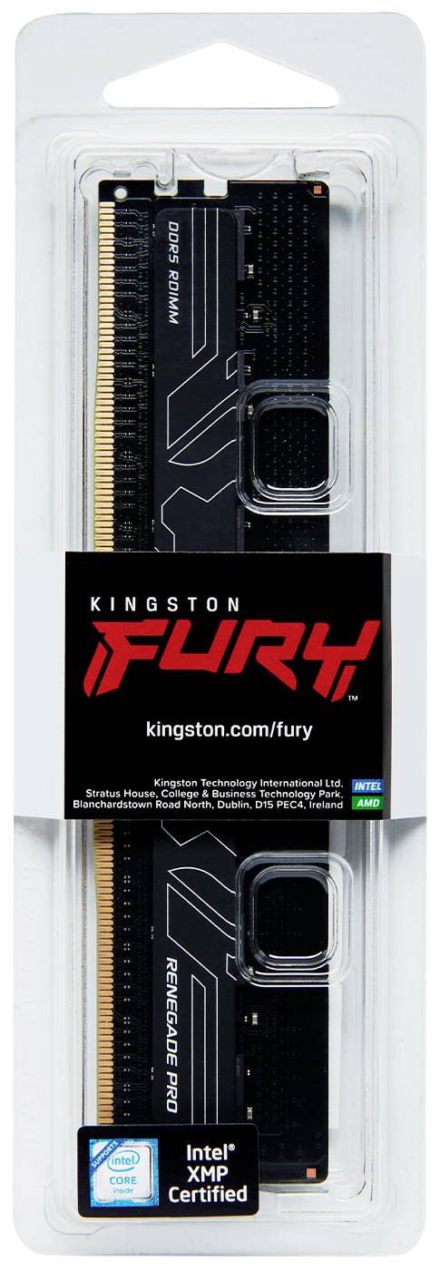 'KINGSTON FURY' werkgeheugen in blisterverpakking, twee RAM-modules, Intel XMP gecertificeerd.