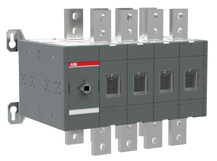 ABB OT1600E04C Omkeerschakelaar 1600 A 1000 V Zwart 1 stuk(s)