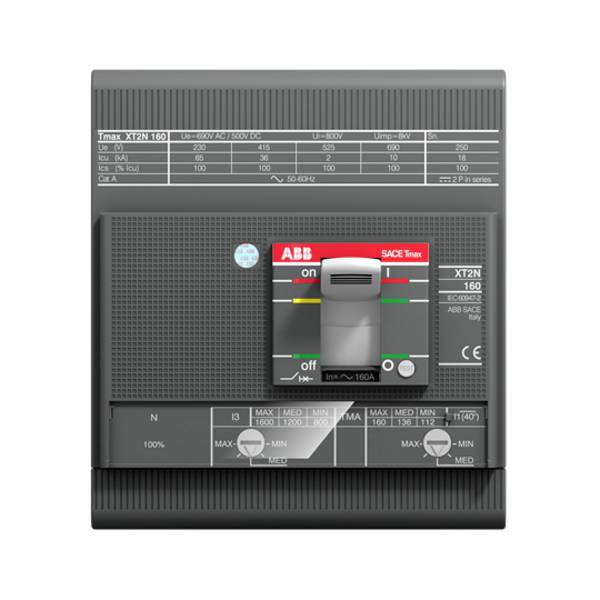 ABB XT2N 160 TMG 160-4 Vermogensschakelaar 1 stuk(s) Schakelspanning (max.): 220 V/AC, 690 V/AC Piece