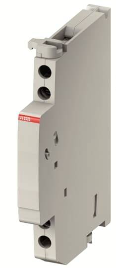 Een grijs, rechthoekig elektrisch component met rode markeringen. Het heeft meerdere aansluitingen en is geschikt voor montage in een schakelkast.