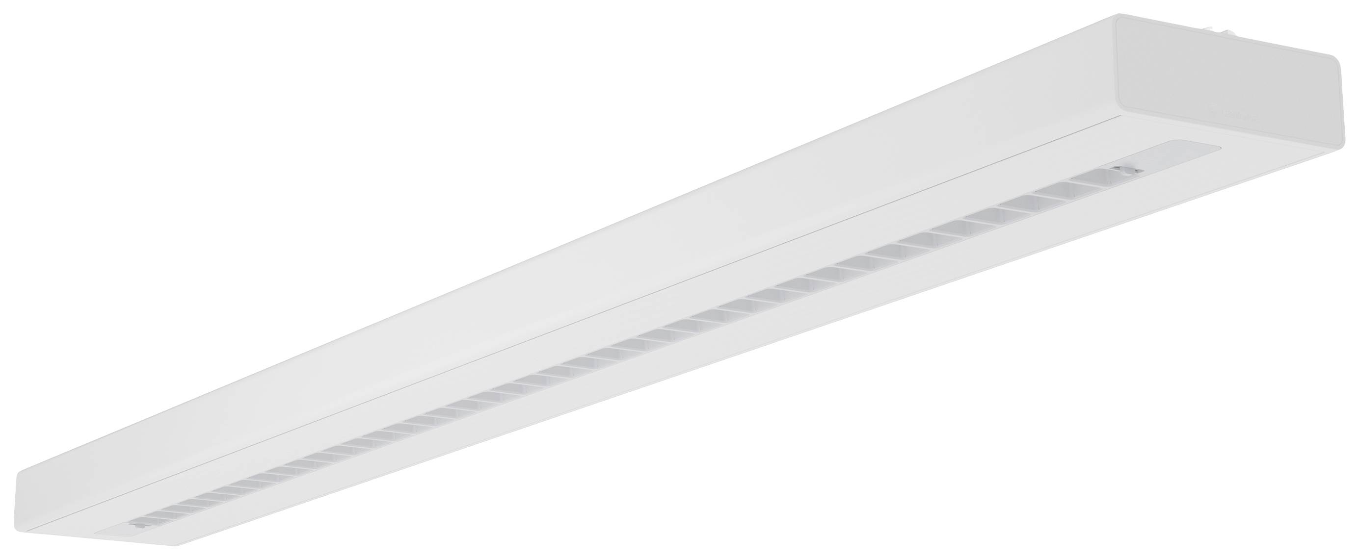 Een rechthoekig, wit LED-lichtpaneel voor plafondmontage, geschikt voor gelijkmatige verlichting van binnenruimtes.