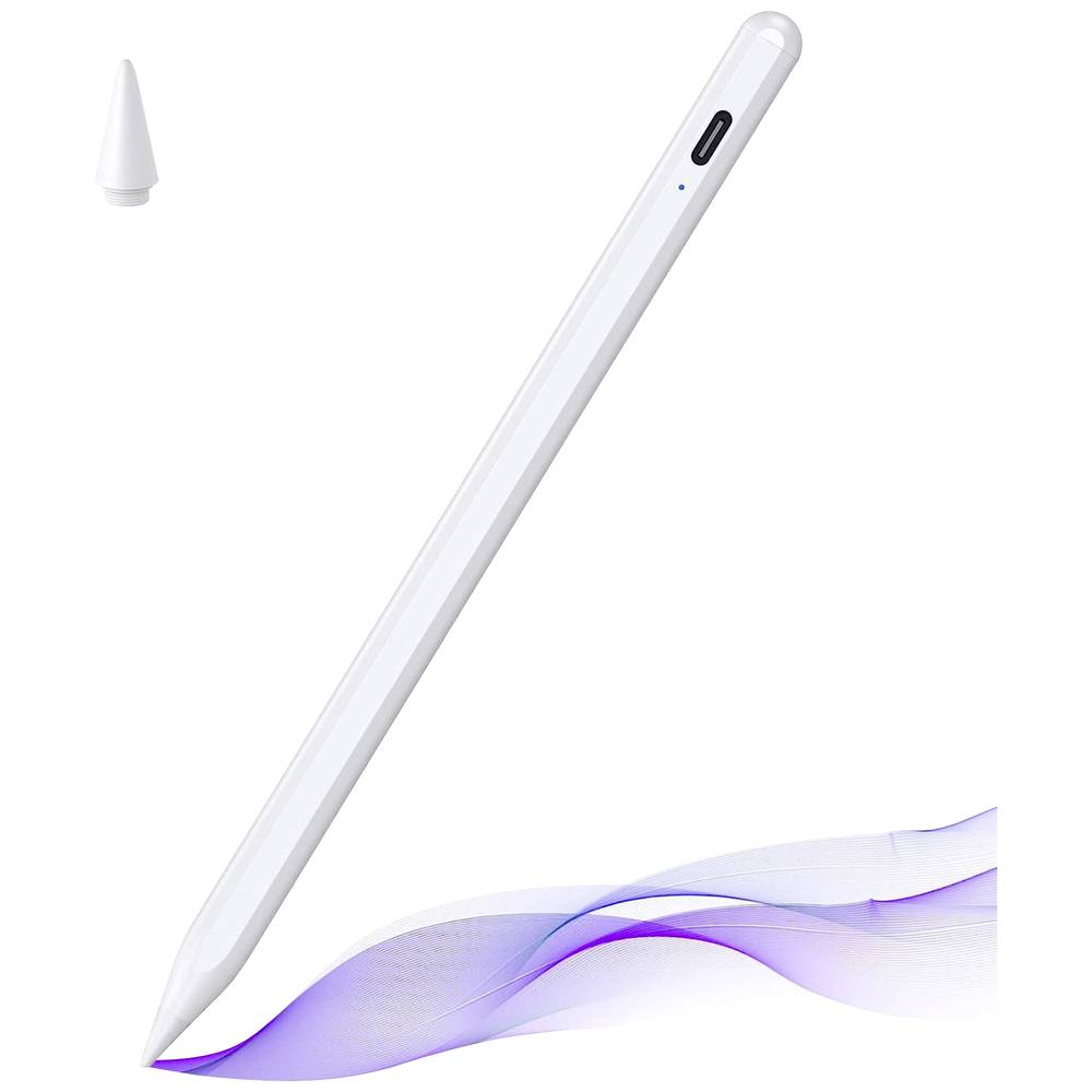 Stylus Alloy ST Styluspennen Pencil voor Apple iPads met Palm rejection - Wit (Let op: Alleen voor iPad's vanaf 2018 modellen )