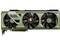 'Drievoudige ventilator-grafische kaart GEFORCE CYBERTANK in olijfgroen met gedetailleerd behuizingsontwerp, geschikt voor krachtige computers.'