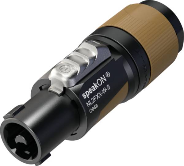 Neutrik NL2FXX-W-S Luidsprekerconnector Stekker, recht Aantal polen: 2 Zwart-bruin 1 stuk(s) Piece